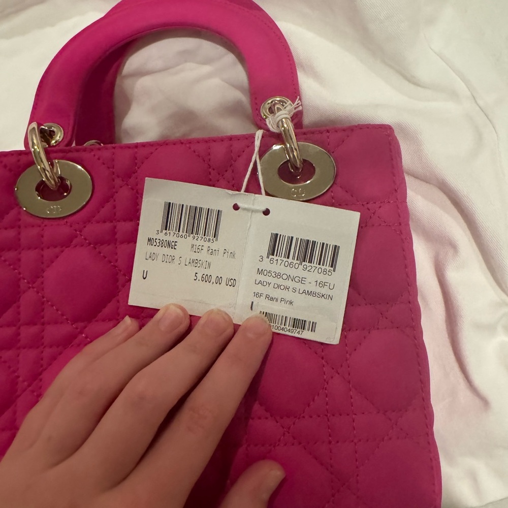 lady DIOR lambskin in pink purse - Picture 4 of 7